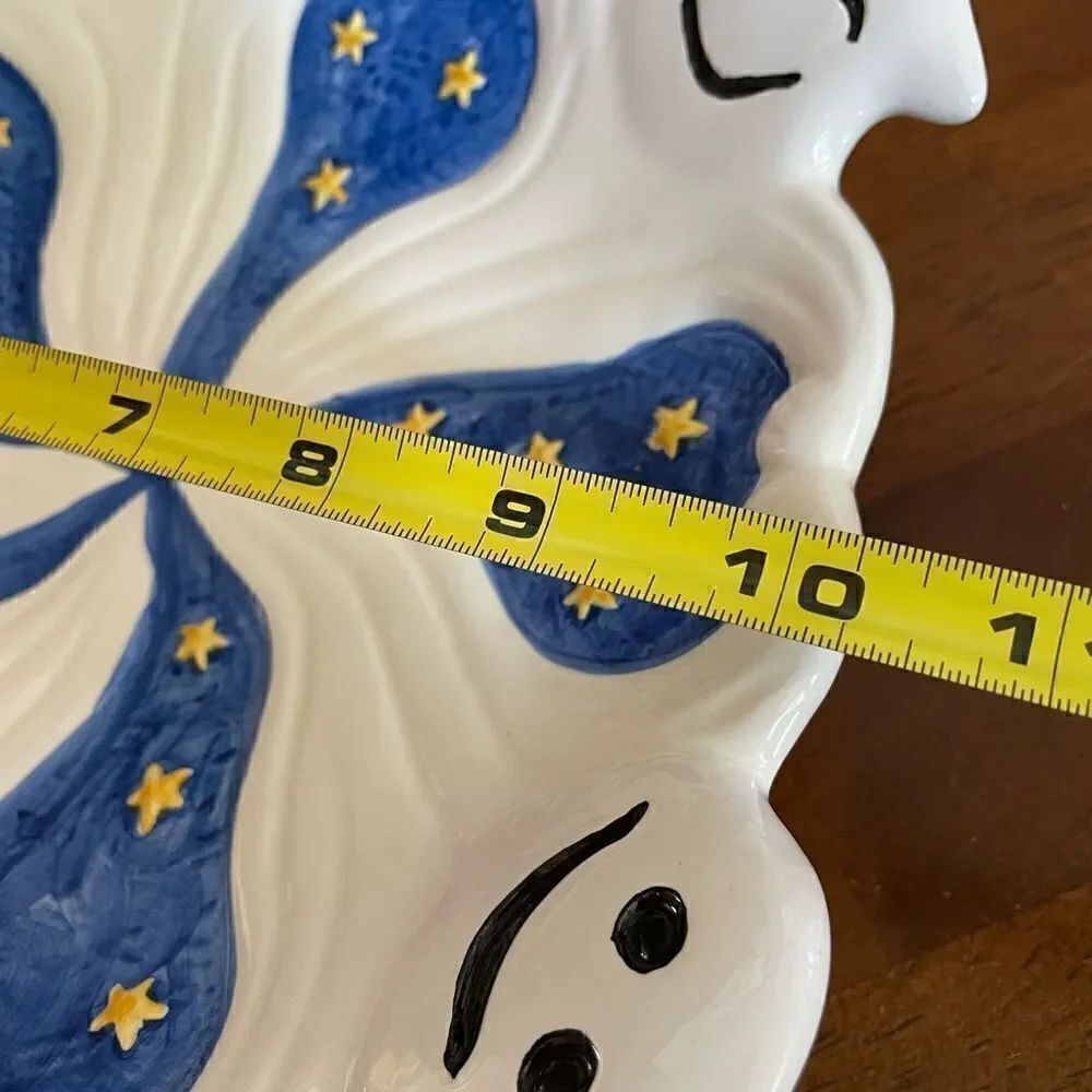 Pacific Rim Hand Painted Ghost Stars Plate Vintage HTF! - Picture 5 of 11